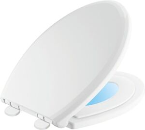 Delta -Faucet 833902-N-WH Sanborne Elongated Potty Training Nightlight Toilet Seat with Slow Close and Quick-Release, White