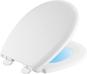 Delta -Faucet 803902-N-WH Sanborne Round Nightlight Toilet Seat with Slow Close and Quick-Release, White