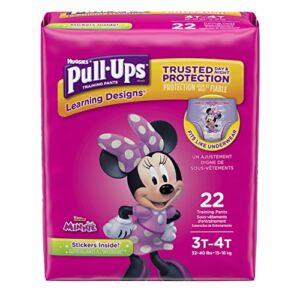 Pull-Ups Learning Designs for Girls Potty Training Pants, 3T-4T (32-40 lbs.), 22 Ct. (Packaging May Vary)