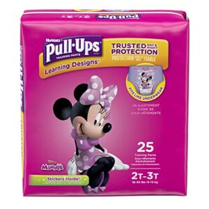 Pull-Ups Learning Designs for Girls Potty Training Pants, 2T-3T (18-34 lbs.), 25 Ct. (Packaging May Vary)