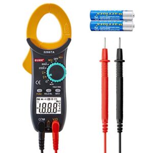 ELIKE Digital Multimeter Amp Volt Clamp Meter Voltage Tester with True RMS, NCV,AC/DC Voltage,Resistor,Diode,Continuity,Auto-ranging,3266TA