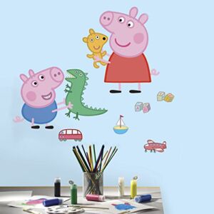 RoomMates Peppa The Pig Peppa and George Playtime Peel And Stick Giant Wall Decals