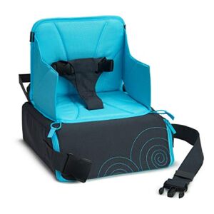 Munchkin Brica GoBoost Travel Booster Seat, Blue/Grey , 11.5×5.5×11.5 Inch (Pack of 1)