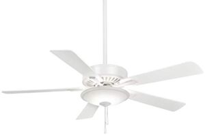 Minka-Aire F656L-WH Contractor Uni-Pack 52 Inch LED Pull Chain Ceiling Fan in White Finish