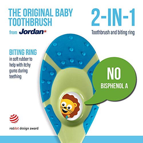 Jordan ® | Step 1 Baby Toothbrush | 0-2 Years, Soft Bristles, BPA Free | 4 Pack | The Storepaperoomates Retail Market - Fast Affordable Shopping