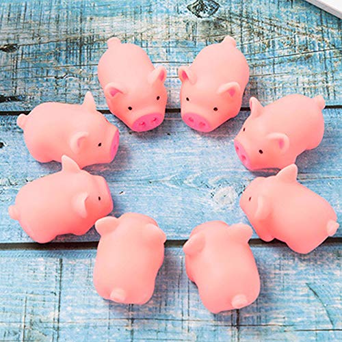HAKACC 20 PCS mini Rubber Pig Baby Bath Toys Pink Rubber Screaming Sound Piggie Party Favors for Kids | The Storepaperoomates Retail Market - Fast Affordable Shopping