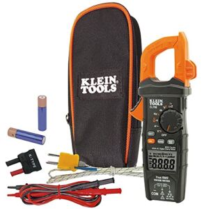 Klein Tools CL700 Autoranging Digital Clamp Meter, TRMS 600Amp, AC/DC Volts, Current, LoZ, Continuity, Frequency, NCVT, Temp, More, 1000V