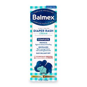Balmex Complete Protection Baby Diaper Rash Cream with Zinc Oxide + Soothing Botanicals, 2 Ounce
