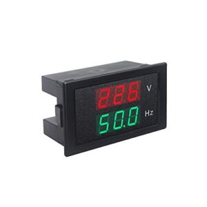 KETOTEK Digital AC Voltmeter Panel Mounting Meter AC80-300V Frequency Counter 45.0-65.0 HZ LED Display Voltage Frequency Meter Tester