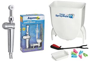Aquaus SprayMate & Aquaus 360 Premium Diaper Sprayer for Toilet Bundle (ABS Polymer Sprayer)