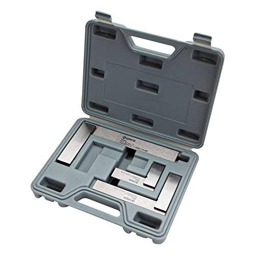 GROZ 3-Piece Machinist Steel Square Set | 2-in, 4-in & 6-in Squares | 16 Micron Squareness | Hardened Steel | with Plastic Case | for General Purpose, Machinery & Woodworking Applications (01012) | The Storepaperoomates Retail Market - Fast Affordable Shopping