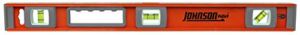 Johnson Level & Tool 1254-2400 Magnetic Heavy Duty I-Beam Aluminum Level, 24″, Orange, 1 Level