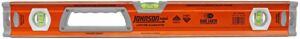 Johnson Level & Tool 1718-2400 Magnetic Heavy Duty Aluminum Box Level, 24″, Orange, 1 Level