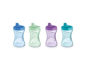Gerber Graduates 10 Ounce Fun Grips Hard Spout Sippy Cup, 4 Count, Assorted colors