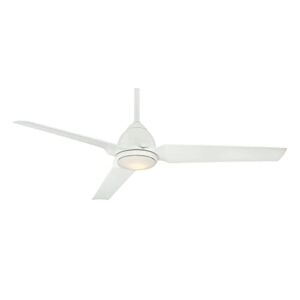 Minka-Aire F753L-WHF, JAVA LED 54″ 3-Blade Ceiling Fan in Flat White Finish