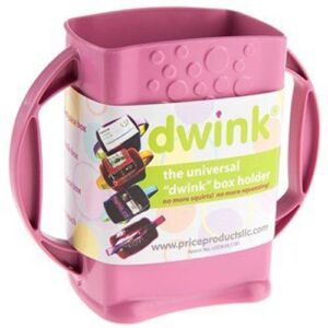 Dwink Universal Juice Pouch Milk Box Holder (Pink)