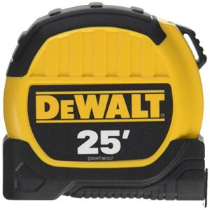 DWHT36107 25FT Tape Measure Yellow, 25-Foot