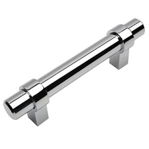 5 Pack – Cosmas 161-96CH Polished Chrome Contemporary Bar Cabinet Handle Pull – 3-3/4″ (96mm) Hole Centers