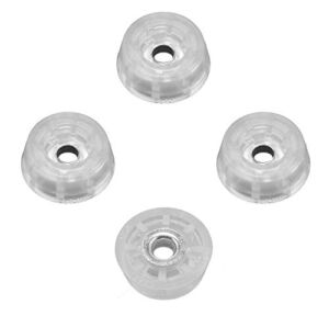 4 Clear Medium Round Rubber Feet – .312 H X .875 D – Made in USA – Non Marking. Food Safe, ROHS & Prop 65 Free – Perfect for Cutting Boards, Electronics, Crafts…