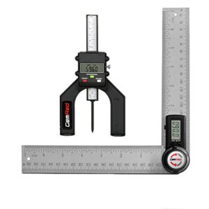 GemRed Digital Depth Guage Height Gauge for Router Table and Digital Protractor(Angle Finder GRSET903)