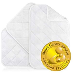 iLuvBamboo Waterproof Changing Pad Liners (Mom’s Choice Gold Award Winner) 3 Pack Thicker, Longer & Wider Changing Table Cover -Portable,Reusable & Washable Diaper Change Mat for Baby Gifts & Showers