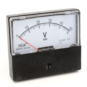 Baomain Voltmeter DH-670 DC 0-50V Analog Volt Panel Meter class 2.0