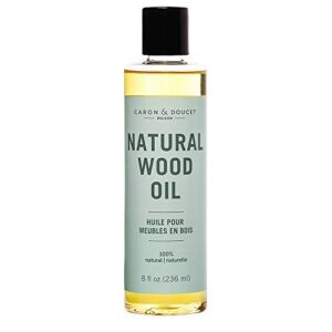 Caron & Doucet – Natural Wood Conditioning Oil – 100% Plant Based Wood Conditioning and Polishing Oil – Orange Scented – Suitable for Natural Wood Furniture. (8oz)