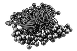 SE 6″ Black Bungee Stretch Cords with Balls (100 Count) – BC6B-100