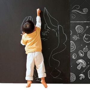 CUSFULL Self-Adhesive Blackboard Removable Chalkboard Wall Sticker for Home,Office & Decor 35.4″ x 78.7″-Black