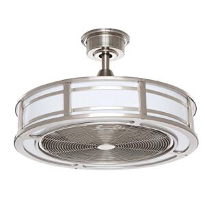 Home Decorators Collection Brette 23 in. LED Indoor/Outdoor Brushed Nickel Ceiling Fan