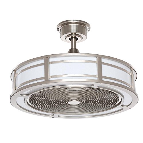 Home Decorators Collection Brette 23 in. LED Indoor/Outdoor Brushed Nickel Ceiling Fan | The Storepaperoomates Retail Market - Fast Affordable Shopping