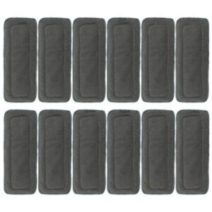 LilBit (Pack of 12) 4 Layer Bamboo Charcoal Liners Bamboo Inserts for Cloth Diapers