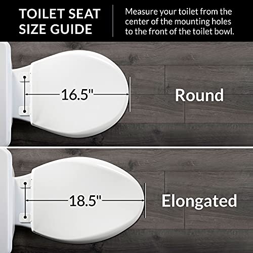 MAYFAIR 841EC 047 Cameron Toilet Seat will Never Loosen and Easily Remove, Round (Pack of 1), Durable Enameled Wood, Black | The Storepaperoomates Retail Market - Fast Affordable Shopping