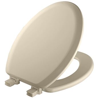 MAYFAIR 1841EC 006 Cameron Toilet Seat will Never Loosen and Easily Remove, ELONGATED, Durable Enameled Wood, Bone | The Storepaperoomates Retail Market - Fast Affordable Shopping