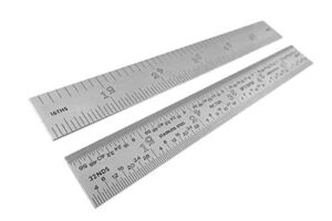 PEC Tools Rigid 6″ 4R Stainless Steel Satin Chrome Machinist Engineer Ruler Scale with Markings 1/8, 1/16, 1/32 & 1/64 7506