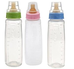 Nuk Clear Plastic Bottle, 8 Ounce — 3 per case.