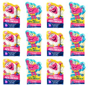 Mr. Bubble Magic Bath Crackles – Fun to add to Bubble Bath to Make Bath Time Exciting for Kids with Colorful Pops and Fizzy Snap Fun (12 Packets, 1 oz Each)