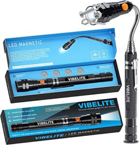 VIBELITE Magnet 3 LED Magnetic Pickup Tool, Telescoping Flexible Extendable Led Flashlights, Perfect Mechanic Pick-up Tools Christmas Stocking Stuffers Gifts for Men Dad Women, Birthday Gifts for Him