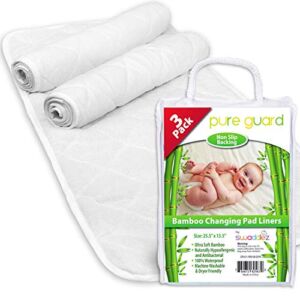 Changing Pad Liners [3 Pack] – Waterproof Changing Pads Liners – Extra Large 27″ X 14″ – Baby Diaper Changing Table Pad