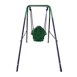 ALEKO Baby Swing | Toddler Indoor Outdoor Child | W: 54 X H: 46 X L: 54 inches | Blue and Green | BSW02