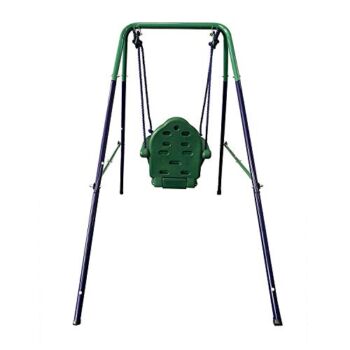ALEKO Baby Swing | Toddler Indoor Outdoor Child | W: 54 X H: 46 X L: 54 inches | Blue and Green | BSW02 | The Storepaperoomates Retail Market - Fast Affordable Shopping