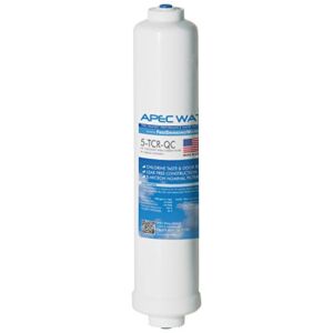 APEC 5-TCR-QC US MADE 10″ Inline Carbon Filter with ¼” Quick Connect For Reverse Osmosis Water Filter System (For Standard System)