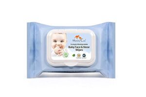 Mommy Care Baby Face & Nose Wipes Organic Biodegradable Eco Friendly Baby Nose Wipes – Sensitive Skin Natural Child Care 24 Count