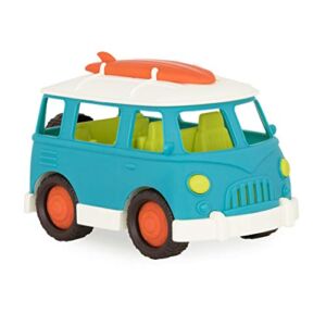 Wonder Wheels by Battat – Camper Van – Toy Truck with Opening Roof & Detailed Interior for Kids Age 1 & Up – 100% Recyclable, Aqua