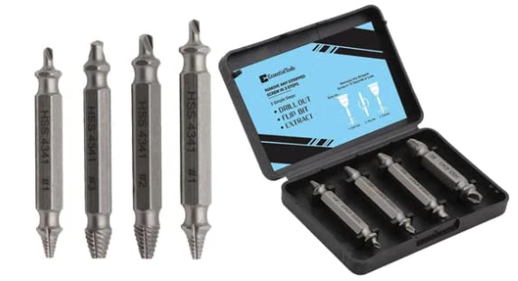 Screw X-Tractor 4 Piece Damaged Screw Extractor Kit and Stripped Screw Extractor Set. Its A HassleFree Broken Bolt Extractor and Screw Remover Set | The Storepaperoomates Retail Market - Fast Affordable Shopping
