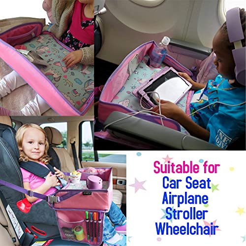 CarSeat Tray -Toddler Travel Tray- Keep Kids Occupied & Entertain for Hours, Road Trips Essential For Kids, Sturdiest & Most Comfortable Travel Tray for Car Seat (Pink) | The Storepaperoomates Retail Market - Fast Affordable Shopping