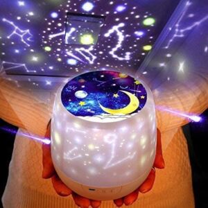 Night Lights for Kids -Luckkid Multifunctional Night Light Star Projector Lamp for Decorating Birthdays, Christmas, and Other Parties, Best Gift for a Baby’s Bedroom, 5 Sets of Film