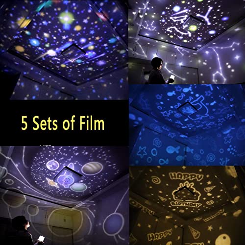Night Lights for Kids -Luckkid Multifunctional Night Light Star Projector Lamp for Decorating Birthdays, Christmas, and Other Parties, Best Gift for a Baby’s Bedroom, 5 Sets of Film | The Storepaperoomates Retail Market - Fast Affordable Shopping