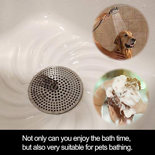 EXPAWLORER Hair Catcher Shower Drain – Stainless Steel Drain Hair Catcher Bathtub Strainer with Stand for Regular Drains | The Storepaperoomates Retail Market - Fast Affordable Shopping