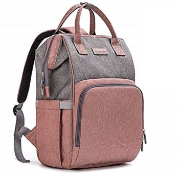 Diaper Bag Backpack Nappy Bag Upsimples Baby Bags for Mom and Dad Maternity Diaper Bag with USB Charging Port Stroller Straps Thermal Pockets,Water Resistant, Pink Grey | The Storepaperoomates Retail Market - Fast Affordable Shopping